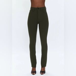 🔥 Pistola Kendal High Rise Skinny Scuba Jeans W/ Zippers Forest Green Sz 25 🔥